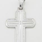 Fancy cross silver pendant SB42 40mm tall and 24mm wide 3