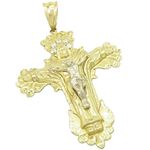 Mens 10k Yellow gold Jesus crucifix charm EGP7 1