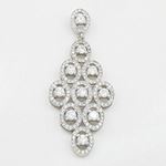 Womens Multiple round link drop pendant Silver43 3