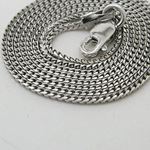 "14K White gold smooth cut franco link chain 20"" Long 1MM Wide MLC26 3"