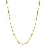 "10K 22"" long Yellow Gold 4.7mm wide Comfort Curb Cuban Italy Chain Necklace Lobster Clasp FJ-120CC