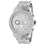 Iced Outlarge Mens Genuine Diamond Raptor Watch by LUXURMAN 1 Carat MOP Subdials 1