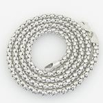 Unisex Italian sterling silver franco box ball wheat popcorn rope fancy chain 1