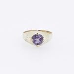 10k Yellow Gold Syntetic purple gemstone ring ajjr87 Size: 2 3