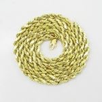 Mens 10k Yellow Gold HOLLOW Chain Elnc9 22 3