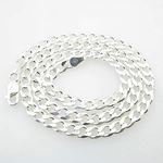 Silver Curb link chain Necklace BDC82 1