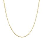 "10K 24"" long Yellow Gold 4.4mm wide Curb Cuban Italy Lite Chain Necklace with Lobster Clasp FJ-100