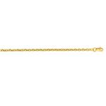 14K Yellow Gold 3.0mm wide Diamond Cut Forsantina Chain with Lobster Clasp 1