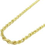 "Mens 10k Yellow Gold skinny rope chain ELNC22 30"" long and 3mm wide 1"