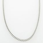 Mens White-Gold Franco Link Chain Length - 22 inches Width - 1.5mm 3