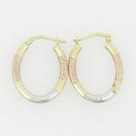 Ladies 10K Gold and .925 Italian Sterling Silver Earrings Stud Hoop Huggie Ball Fashion Dangle Swag 