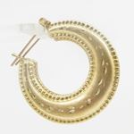 10k Yellow Gold earrings Mini moon hoop 1 AGBE42 3