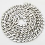 "Sterling silver white miami cuban link HOLLOW chain 32"" 10MM SB93 32 inches long and 10mm wide 3"
