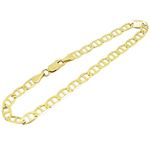 Mens 10k Yellow Gold figaro cuban mariner link bracelet AGMBRP38 8 inches long and 5mm wide 1