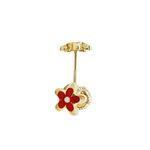 14K Yellow gold Flower stud earrings for Children/Kids web8 1