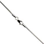 14K WHITE Gold SOLID FRANCO Chain - 22 Inches Long 1.1MM Wide 1