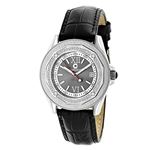 Genuine Diamond Watch by Centorum 0.5ct Gunmetal Grey MOP and Leather Band 1