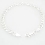 Mens 925 Sterling Silver curb bracelet franco cuban miami rope charm fancy swag Curb link bracelet 3