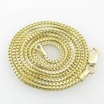 Mens Yellow-Gold Franco Link Chain Length - 18 inches Width - 1.5mm 1
