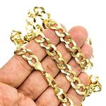 10K YELLOW Gold SOLID ITALY CUBAN Chain - 24 Inches Long 9.8MM Wide 3