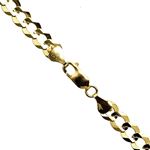 14K YELLOW Gold SOLID ITALY CUBAN Chain - 20 Inches Long 7MM Wide 1