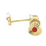 14K Yellow gold Heart cz stud earrings for Children/Kids web482 1