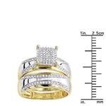 Two Tone 10K Gold Wedding Bands Engagement Ring-3