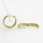 womens bp17 fancy earrings 14K yellow gold italian ball stud huggie hoop 3