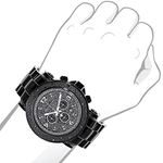 Mens Diamond Black Watch 0.25Ct Oversized Watch-3