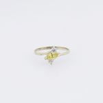 10k Yellow Gold Syntetic yellow gemstone ring ajr5 Size: 7.25 3