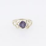 10k Yellow Gold Syntetic purple gemstone ring ajjr70 Size: 2.5 3