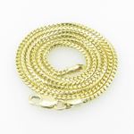 Mens Yellow-Gold Franco Link Chain Length - 16 inches Width - 1.5mm 1