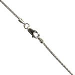 14K WHITE Gold HOLLOW FRANCO Chain - 24 Inches Long 1MM Wide 1