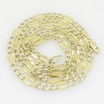 10K Yellow Gold diamond cut figaro chain GC117 1