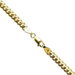 14K YELLOW Gold SOLID ITALY CUBAN Chain - 24 Inches Long 4.3MM Wide 1