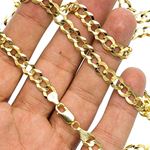 10K YELLOW Gold SOLID ITALY CUBAN Chain - 28 Inches Long 7.2MM Wide 3