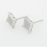 Mens 925 Sterling Silver Earrings Stud Hoops Huggie Ball Fashion Dangle White Ninja Star Pave Earrin