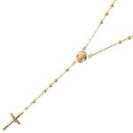 14K YELLOW Gold HOLLOW ROSARY Chain - 30 Inches Long 3MM Wide 1
