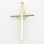 Mens 10K Solid Yellow Gold white jesus cross Length - 1.73 inches Width - 23mm 3
