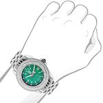 Designer Centorum Falcon Real Diamond Watch: Midsize 0.50ct Emerald Face 3