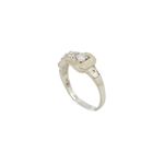 10k Yellow Gold Syntetic white gemstone ring ajjr34 Size: 4 1