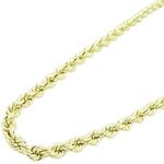 "Mens 10k Yellow Gold skinny rope chain ELNC8 18"" long and 3mm wide 1"