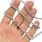 14K WHITE Gold SOLID FRANCO Chain - 26 Inches Long 4.2MM Wide 3