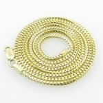 Mens Yellow-Gold Franco Link Chain Length - 22 inches Width - 1.5mm 1