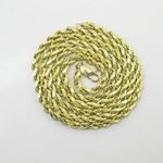"Mens 10k Yellow Gold rope chain ELNC12 22"" long and 3mm wide 3"