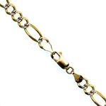 10K Diamond Cut Gold SOLID FIGARO Chain - 20 Inches Long 5.5MM Wide 1