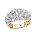 14K Gold Designer Diamond Wedding Band Ladies Ring