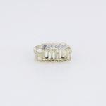 10k Yellow Gold Syntetic white mother gemstone ring ajr20 Size: 7.5 3