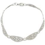 Womens Sterling silver Leaf link bracelet 1