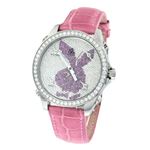 Jacob Co. Pink Band 5 Time Zone Playboy 5.00Ct Dia